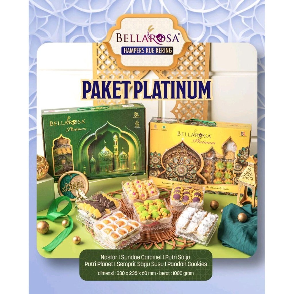 Bellarosa Paket Platinum - Hampers Kue Kering - Parcel Lebaran Best Seller