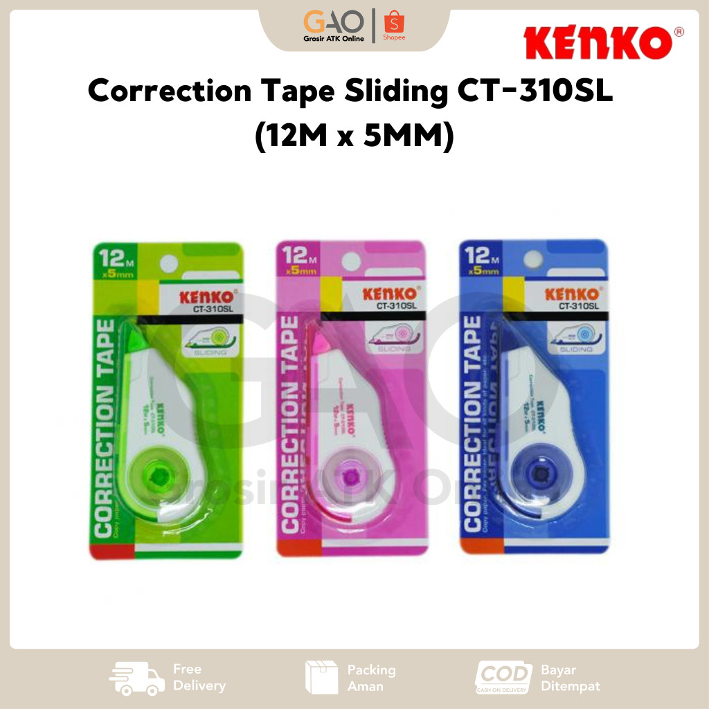 

Correction Tape Sliding Kenko CT-310SL (12M x 5MM)