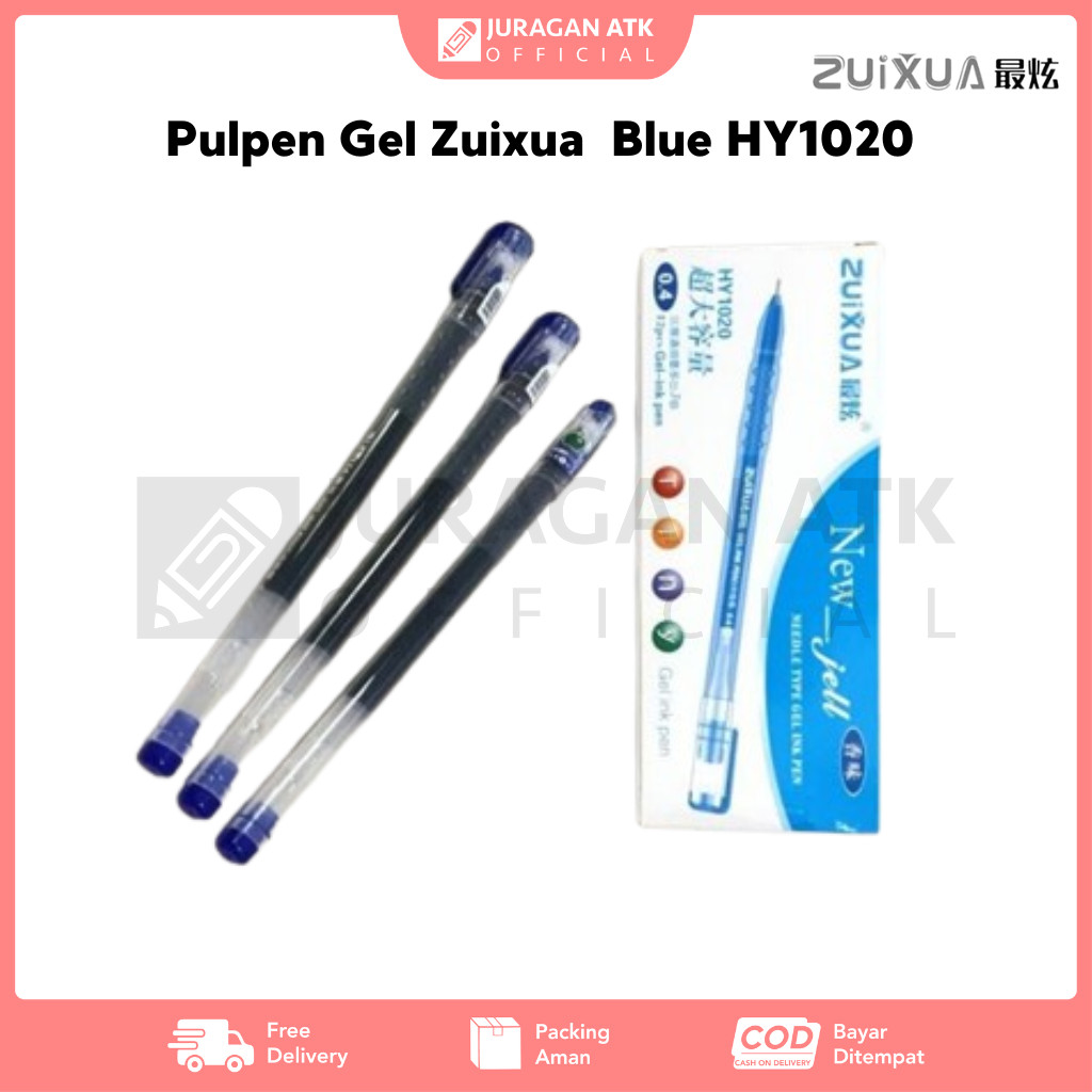 

Pulpen Gel Zuixua Blue HY1020 Warna Biru (1Pack Isi 12pcs)