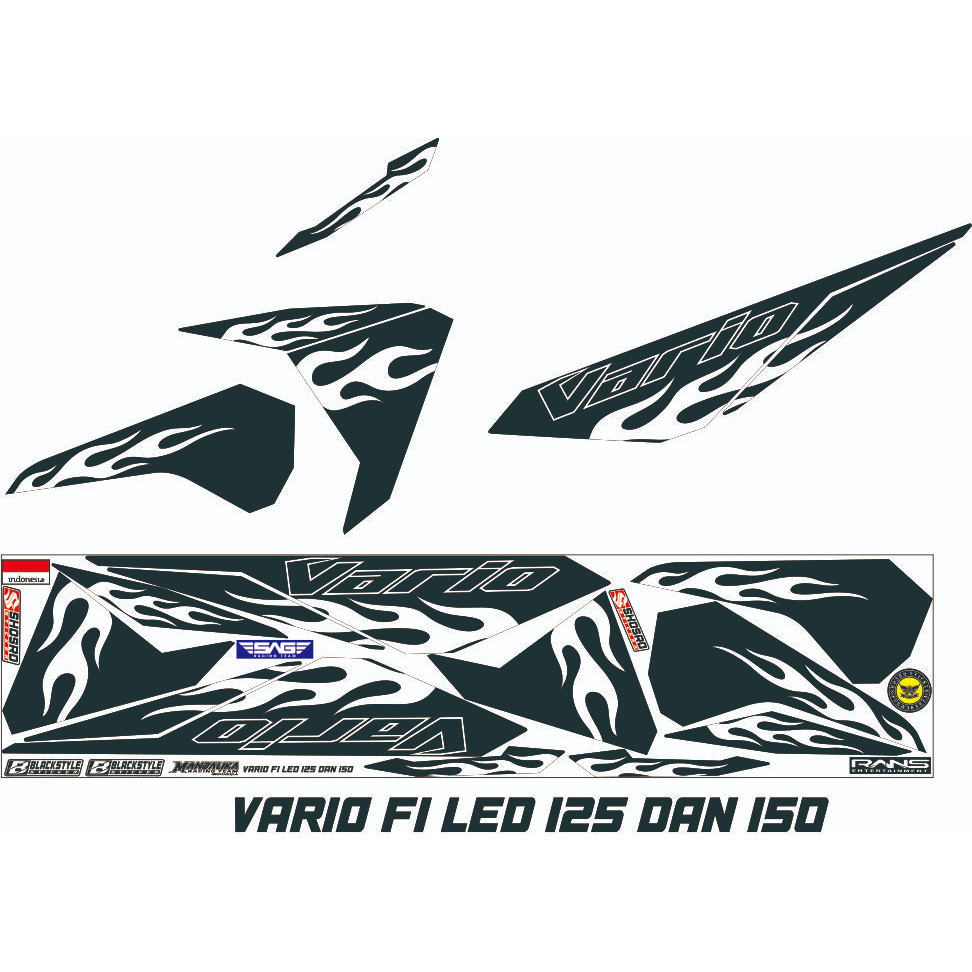 COD/STIKER STRIPING VARIASI POLET BODY MOTOR VARIO  FI ESP CBS 150   VARIASI SIMPLE STIKER MOTOR VAR