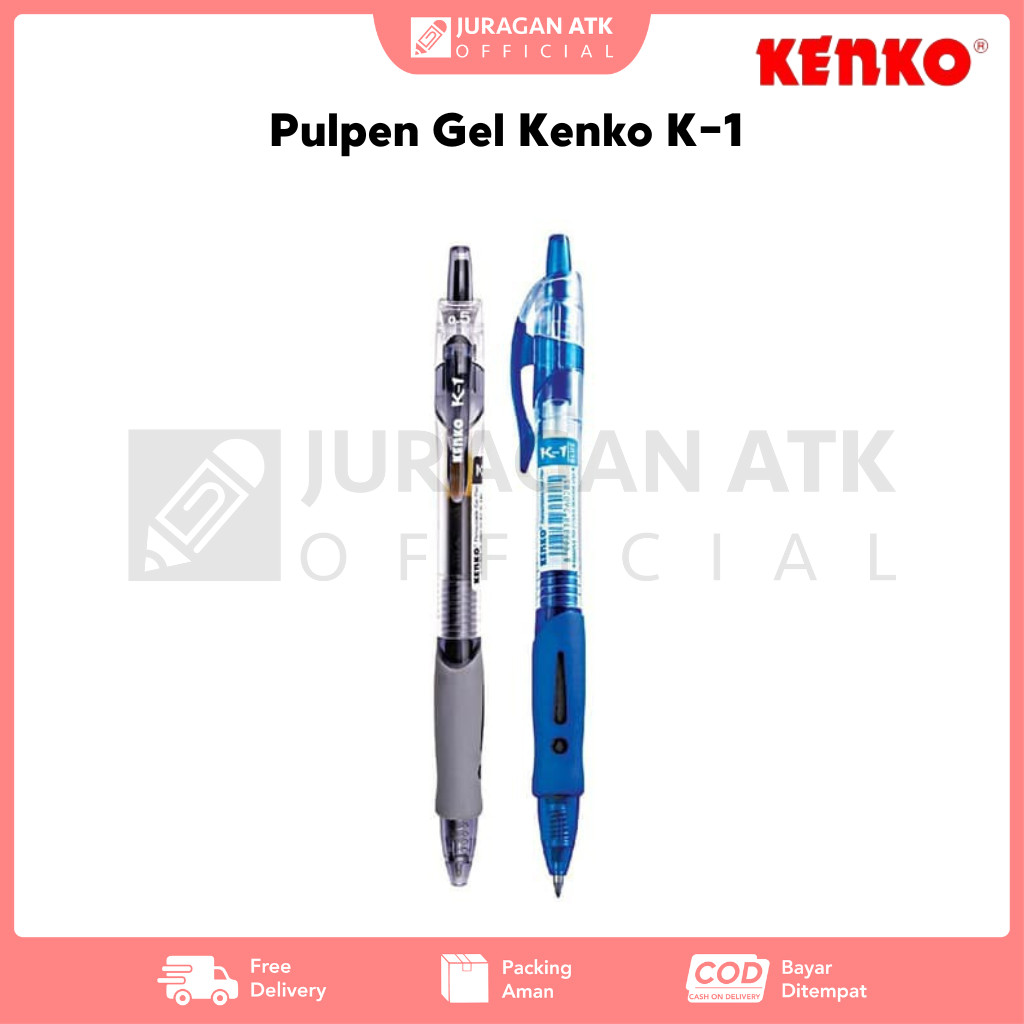 

Pulpen Gel Kenko K-1 0.5mm Hitam dan Biru ( 1 PCS )