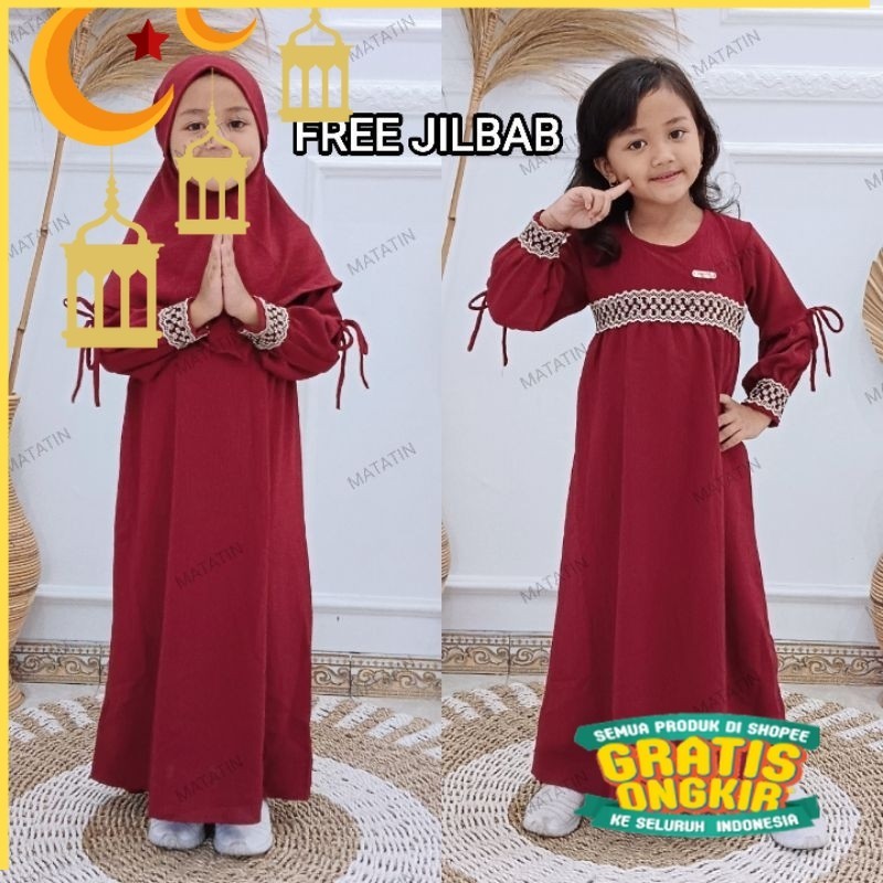 GAMIS ANAK MEDINA/Maron merah bata red anak tanggng