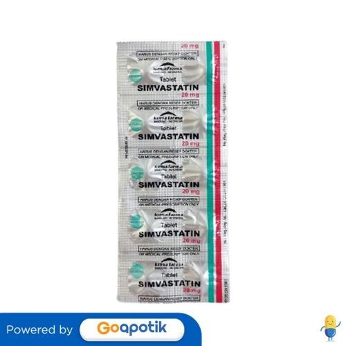 Simvastatin 20 Mg Kimia Farma Strip 10 Tablet