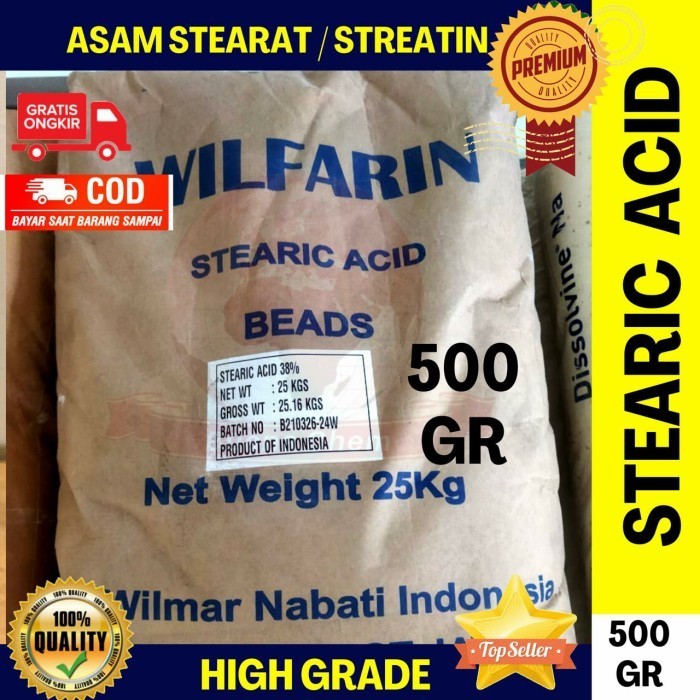 

Stearic Acid 500 gr/ Asam Stearat / Stearin