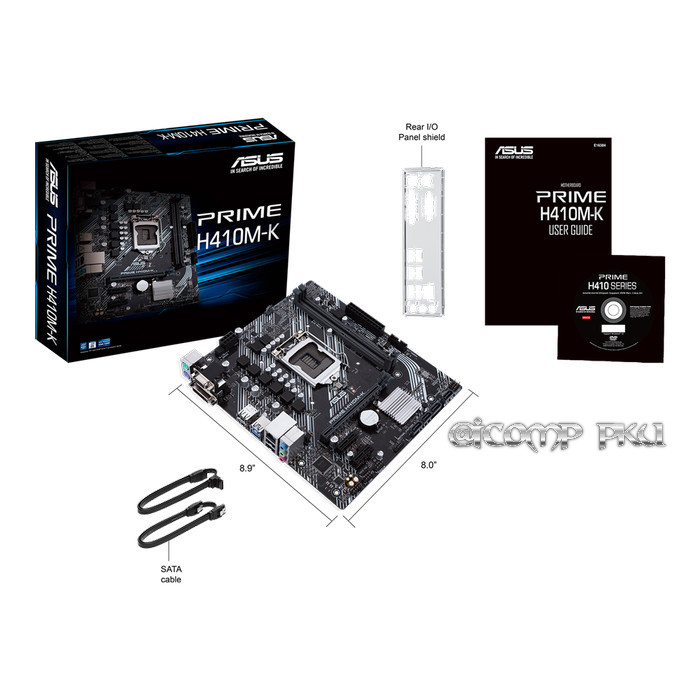 Paket Motherboard Asus H410M-K + Processor Intel Core i3 10105F No VGA