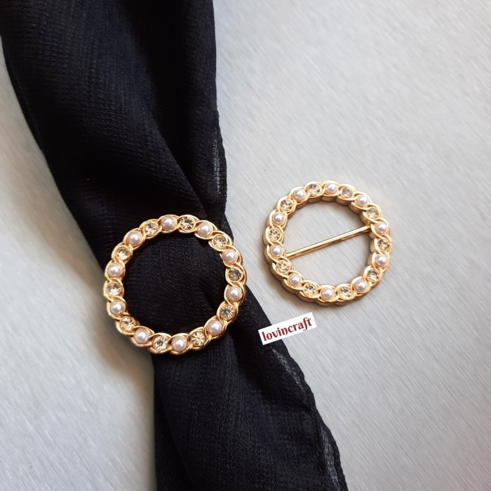 BJG002 Bros Jilbab Gesper Aksesoris Hijab - OGold