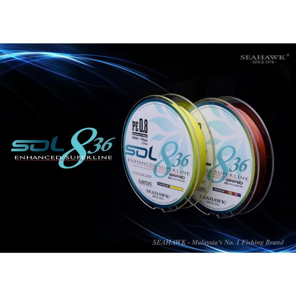 SEAHAWK Senar Pe Sol 836 Multicolor 300M/500M - Fishing Line