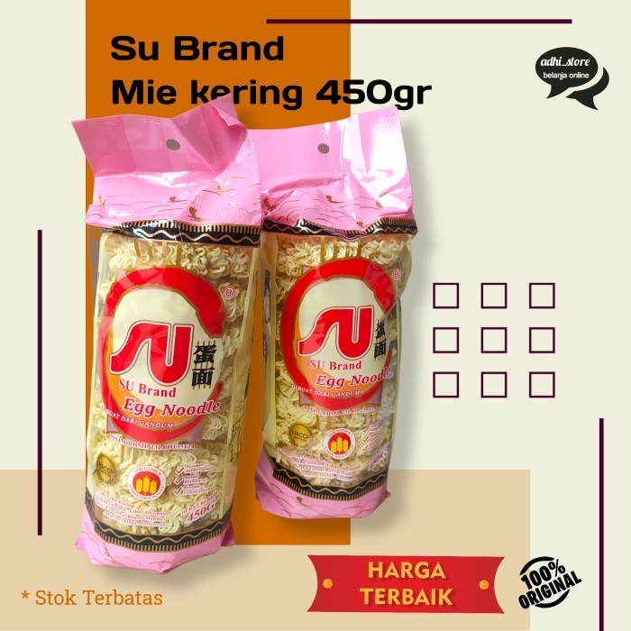 

SU Brand Mie Telur Kering Bulat 450gr