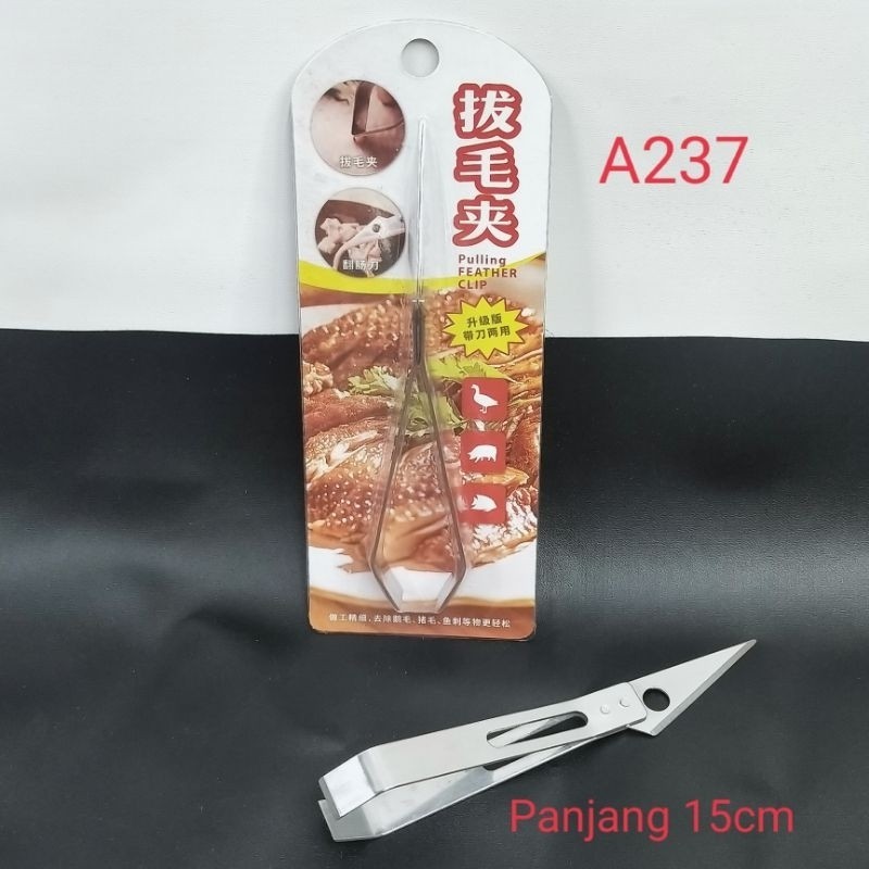 Pisau Pinset  Stainless Steel Tebal  A237 / PINSET 2 IN 1