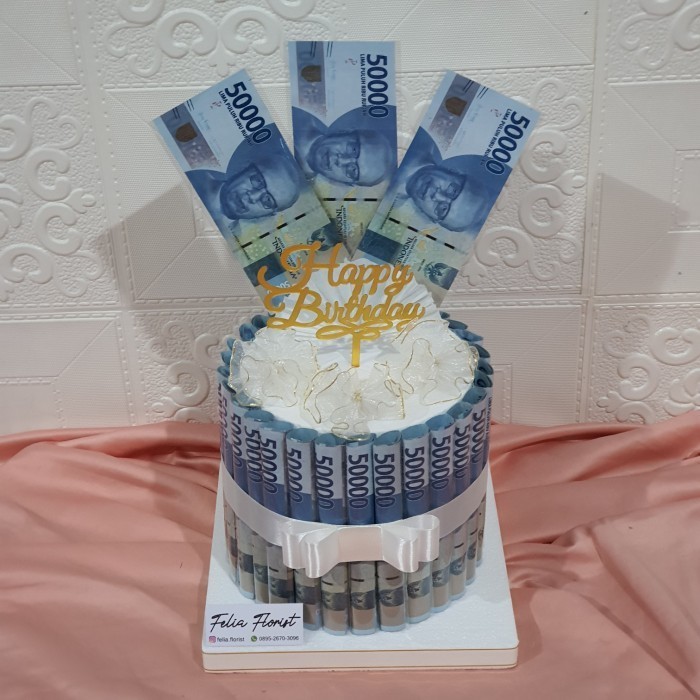Hadiah Aniv Kado Ultah Birthday Gift Pacar Ortu| Money Cake Kue Uang