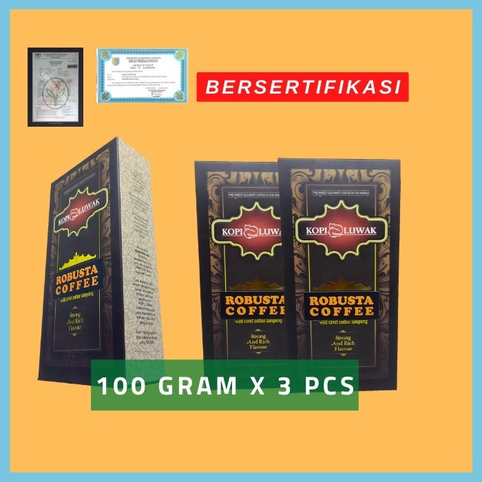 

Kopi Luwak Liar Asli Hasil Alam – 100gr Robusta Premium Gift Edisi Kotak Eksklusif (Produk Terbatas)