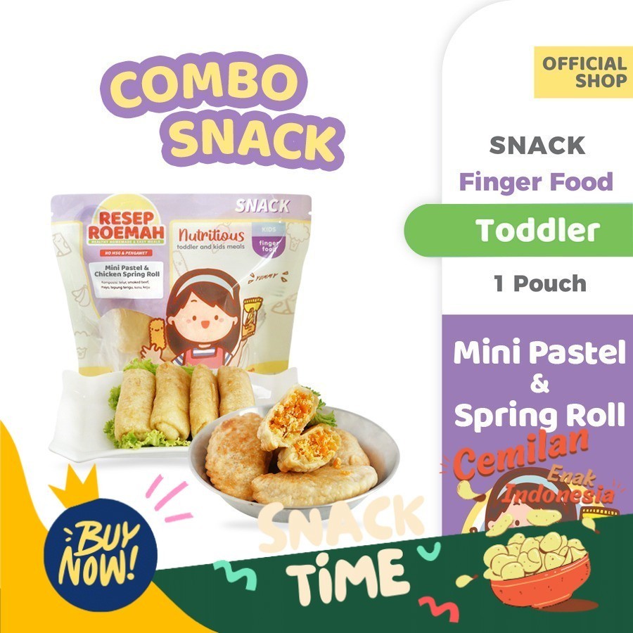 

Special Diskon RR Combo Snack / Mini Pastel & Chicken Spring Roll / Makanan Sehat Anak Balita / Kids Healthy Homemade Frozen Food / No MSG
