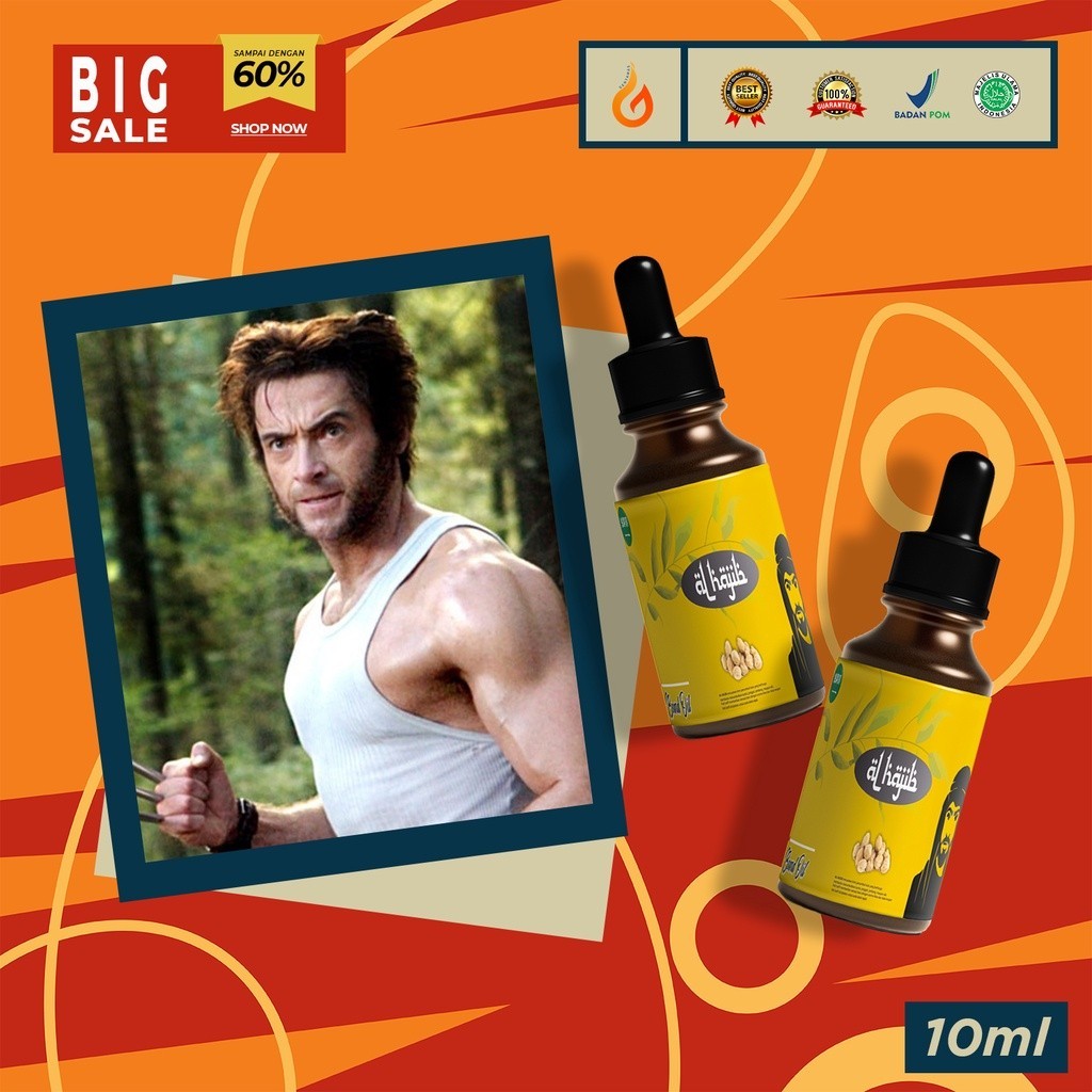 AL-HAJIB–Penumbuh dan Penebal jambang Ampuh menumbuhkan brewok jenggot kumis jambang dan alis alami