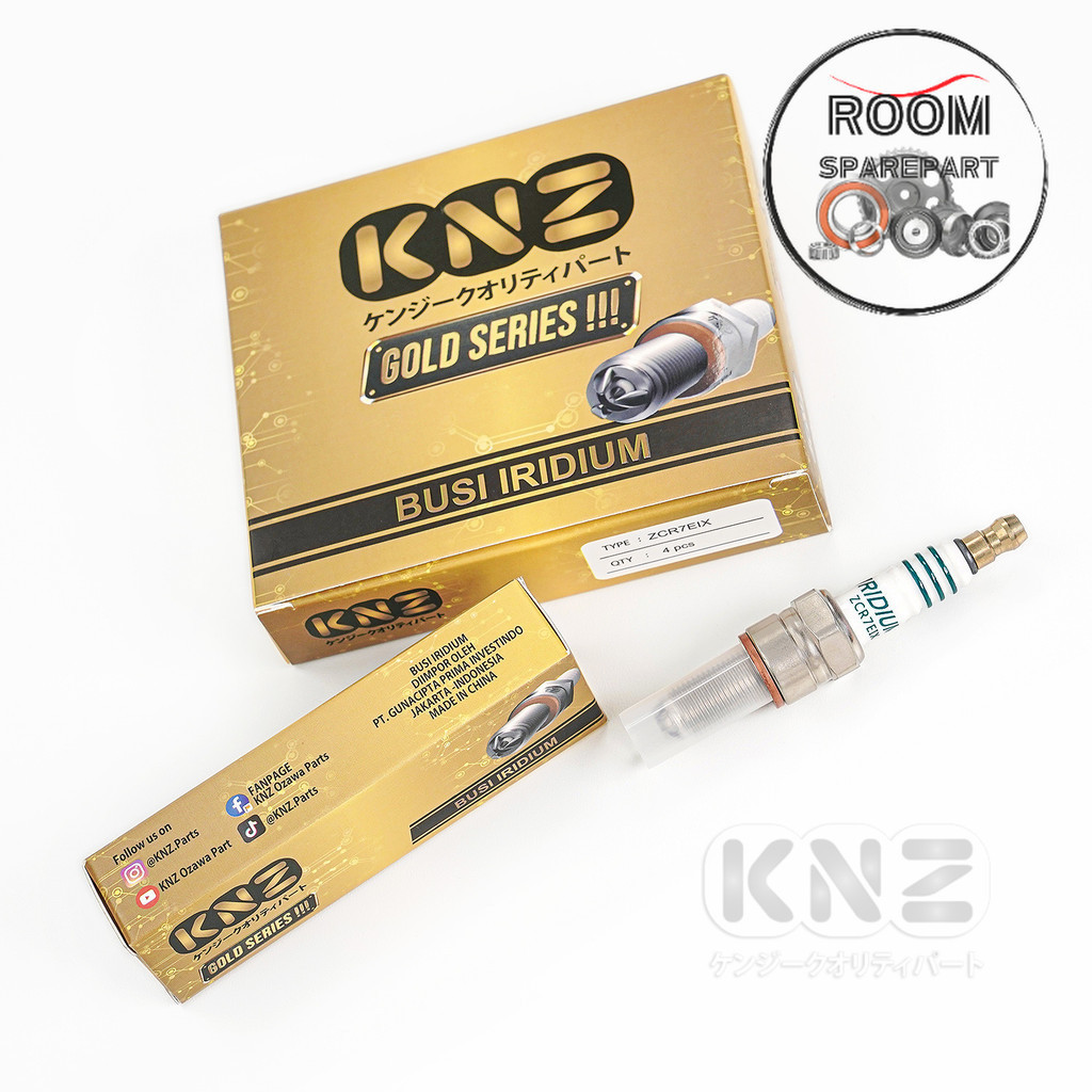Knz Busi Iridium Busi Racing Harian Iridium ZCR7EIX AEROX XEON RC T-MAX NEO LIBERTY KNZ Gold