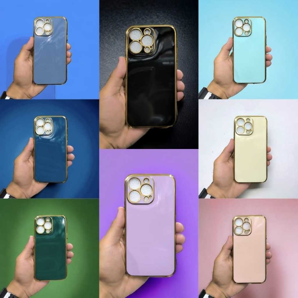 [ OPPO A1K / A3S / A5 / A5S / A7 / A12 / A11K / A15 / A15S / A16 / A16E / A17 ]  SOFT CASE LIST GOLD