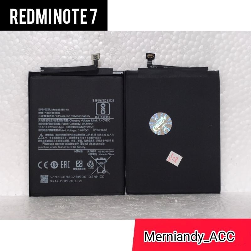 Baterai Batre Xiaomi Redmi note 7 Baterai Xiaomi Redmi BN4A