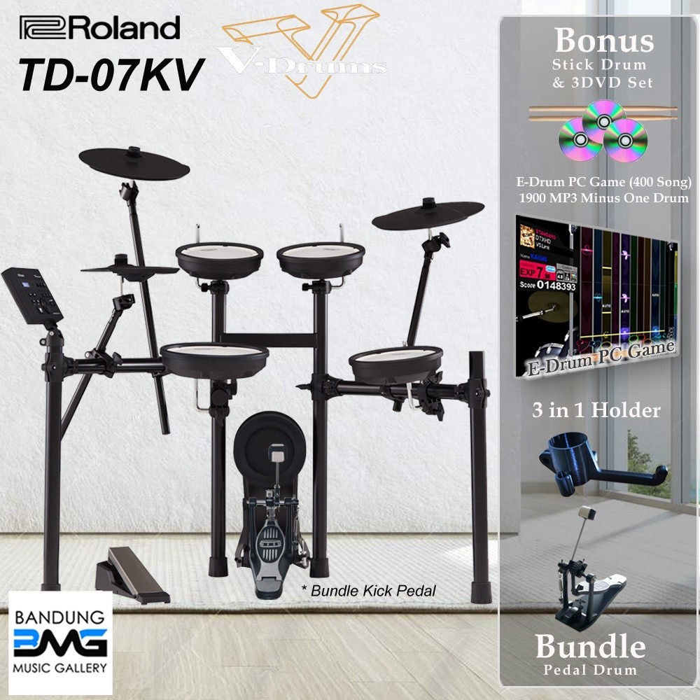 SPESIAL PROMO 70% Roland TD 07KV Drum Elektrik + Pedal / TD07KV / TD07 KV VDrums