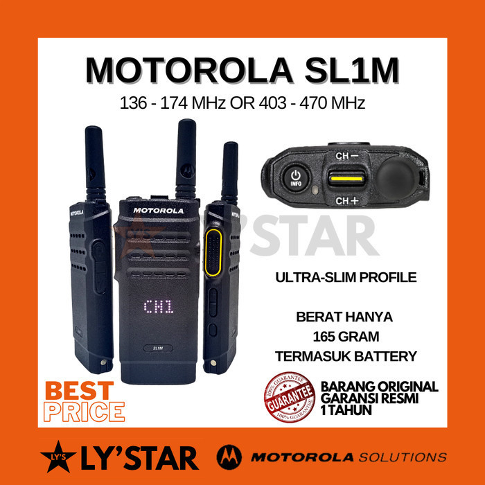 promo terbaru HT MOTOROLA DIGITAL SL1M VHF UHF WALKIE TALKY DIGITAL SLIM - VHF