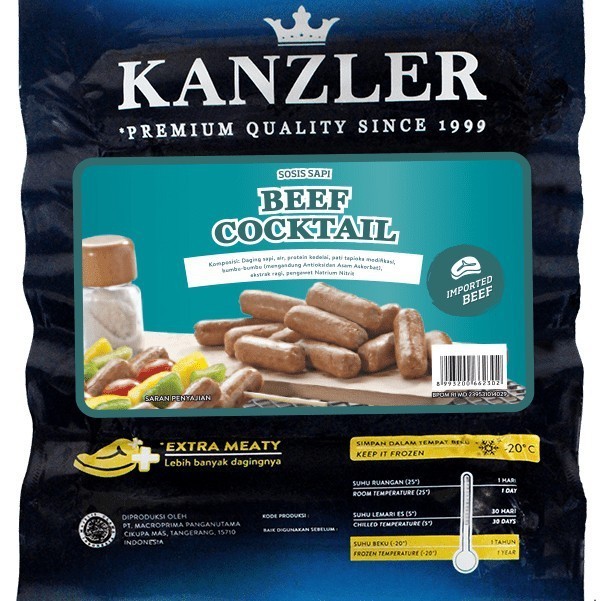 

Kanzler Sosis Beef Cocktail 500 gr