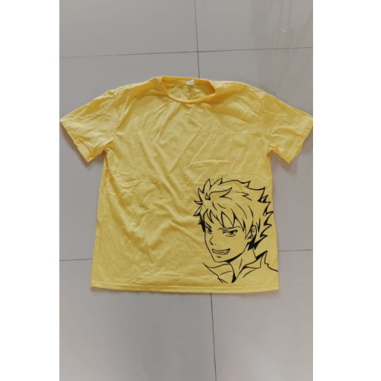 BAJU KAOS TSHIRT SHEIN YELLOW ANIME ANAK LAKI LAKI