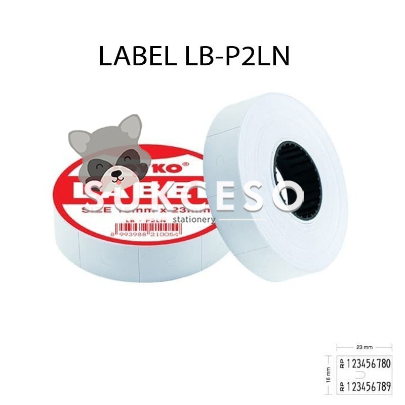 

Joyko Label LB - P2LN (2 Baris) / Label Harga PER PAK ISI 10 ROLL