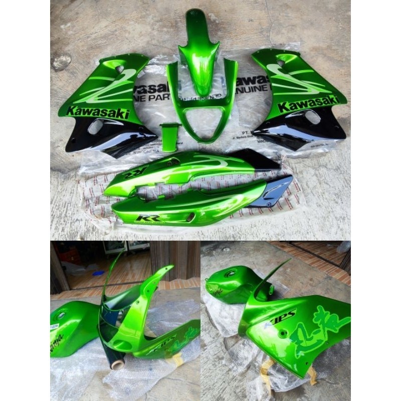 body set ninja RR zx 150 hijau kanji