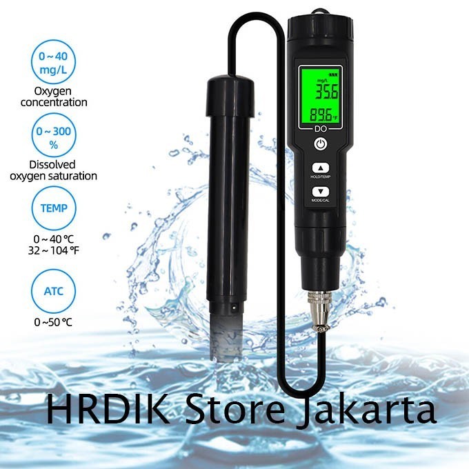 Dissolved Oxygen Meter DO9100 DO Tester Oksigen Water Air Disolved O2