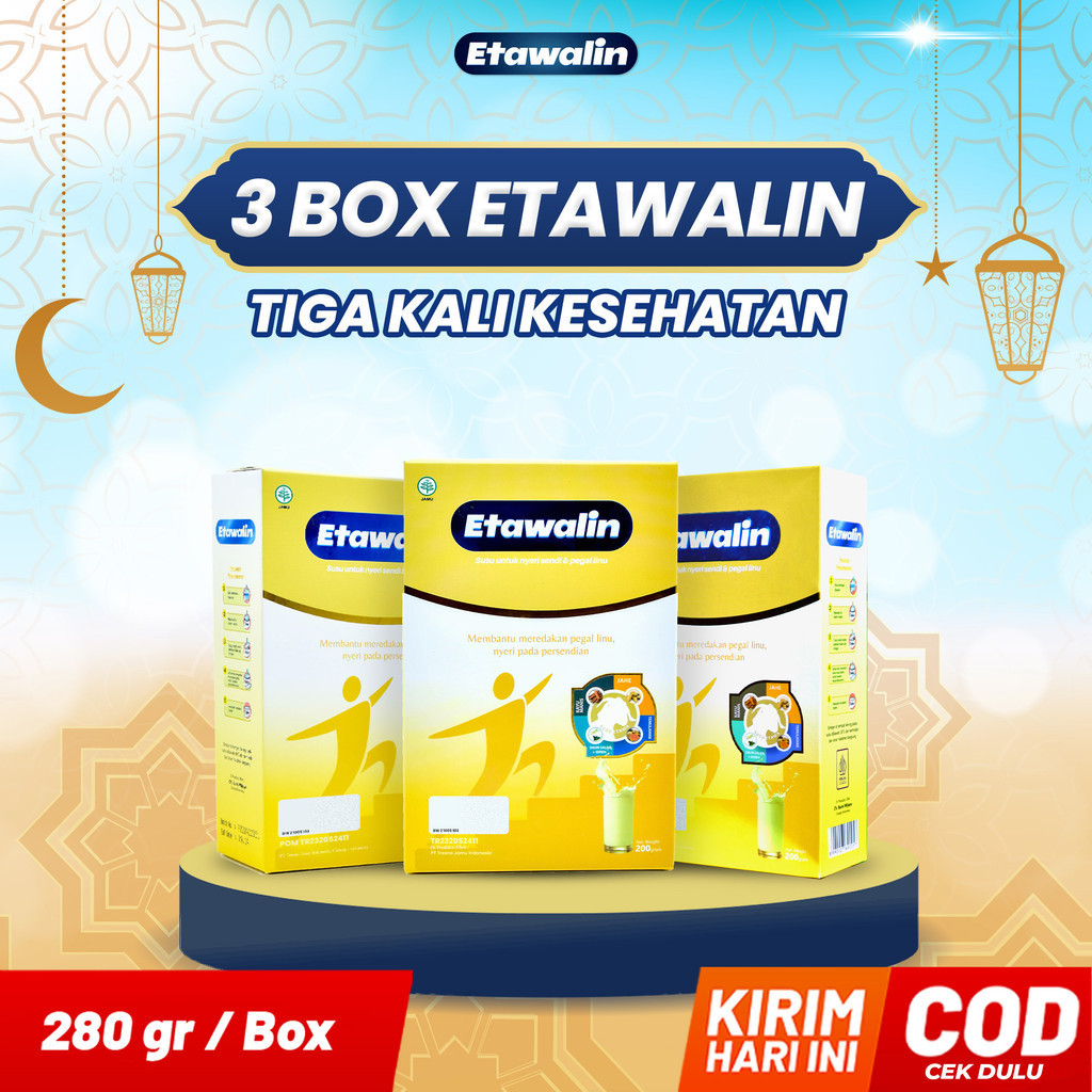 

Etawalin 3 box - Susu Kambing Etawalin Membantu Meredakan asam urat, Nyeri sendi dan Tulang