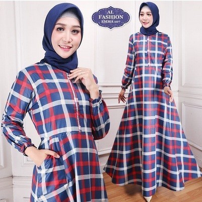 promosi toko Baju Gamis Wanita Dewasa Modern Busana Muslim Remaja Model EMMA B - 107 Navy