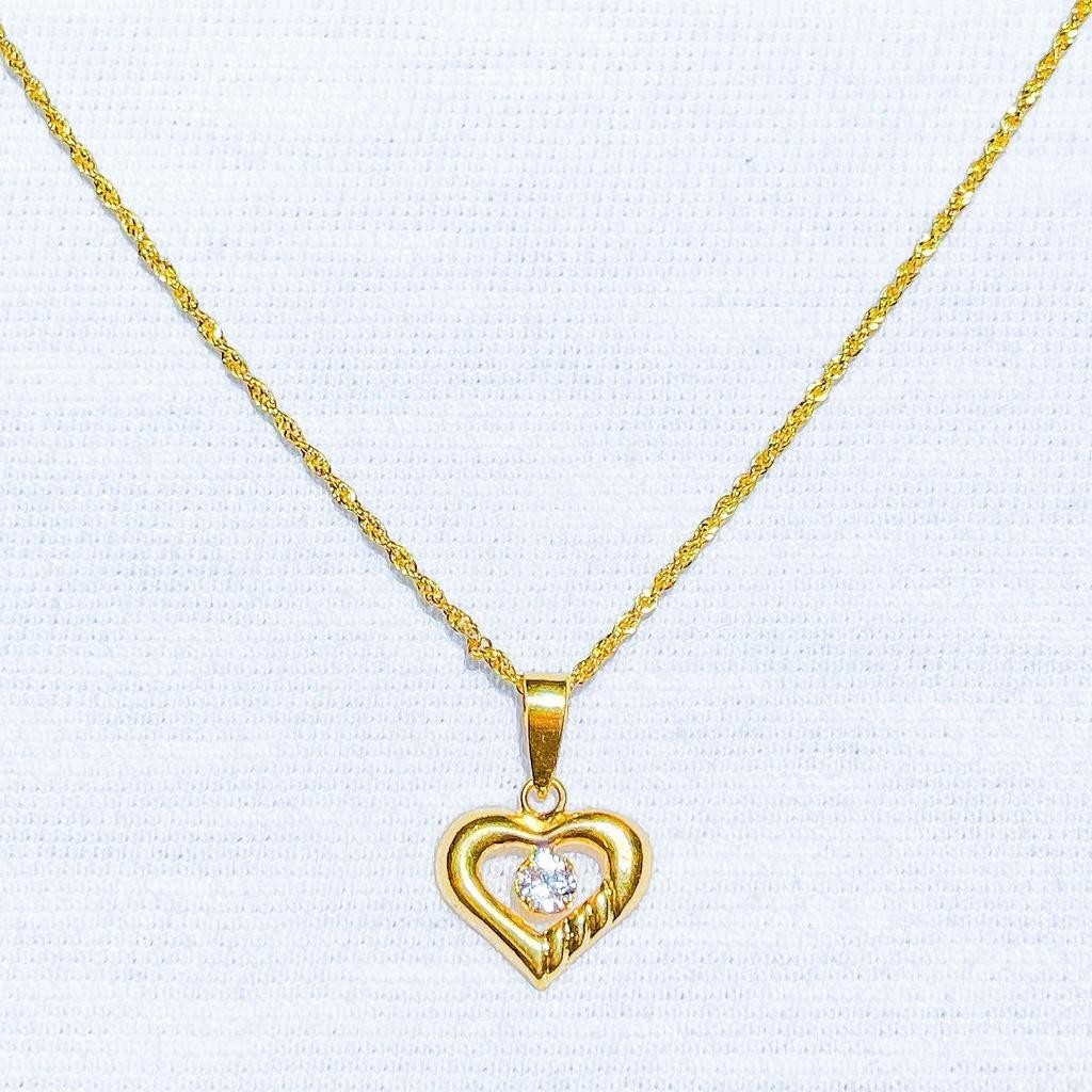 Liontin kalung anak dan dewasa e asli  700 70 16k love permata mainan rantai tambang setengah gram 0