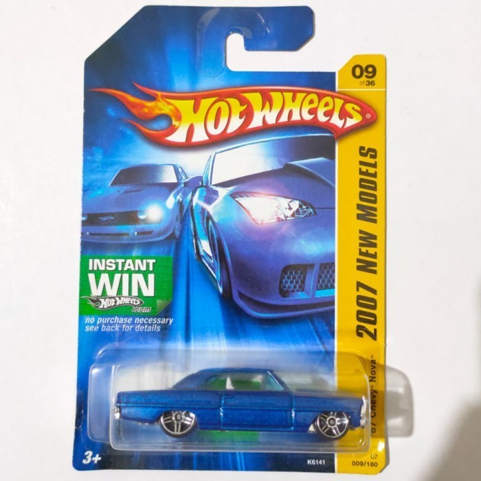 HW Hot Wheels 1966 66 67 Chevy Nova biru 2007 New Models -DD24