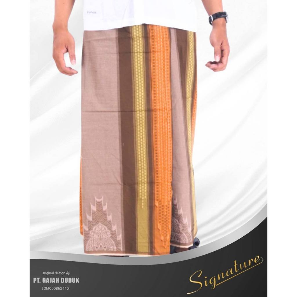 Gajah Duduk - Signature Premium - Sarung Motif Warna Cream