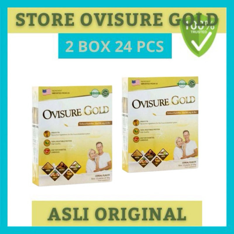 

2 BOX OVISURE GOLD SUSU OBAT VITAMIN TULANG DAN SENDI SYARAF KEJEPIT KERAM ORIGINAL AS 100% ORIGINAL