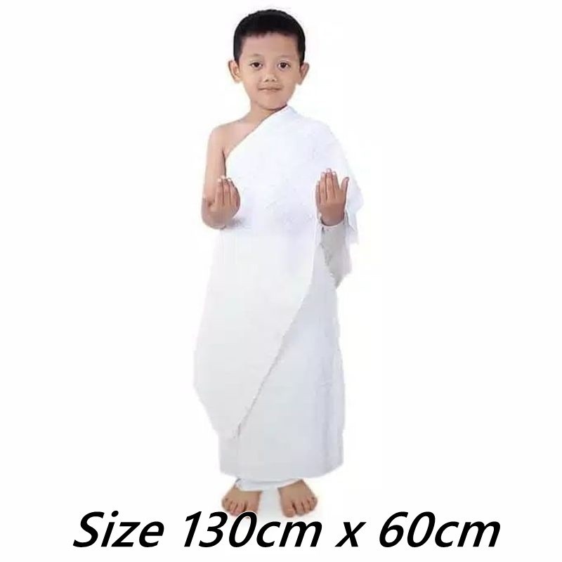 Baju Kain Ihram Ihrom Anak SD Laki-laki Bahan TC (Tetoron Cotton)