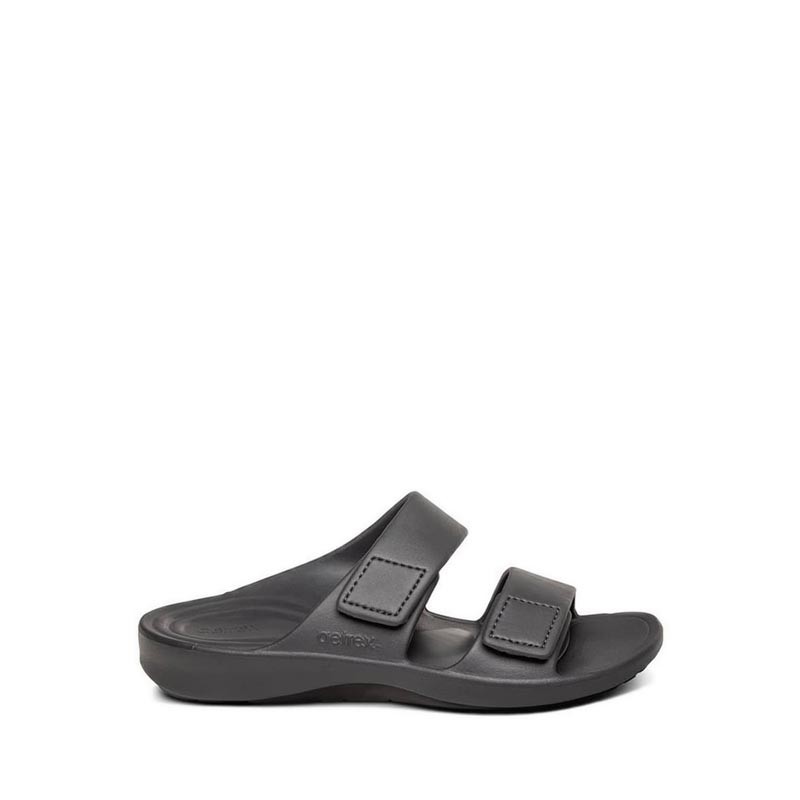 Aetrex Milos Orthotic Men's Slides - CHARCOAL