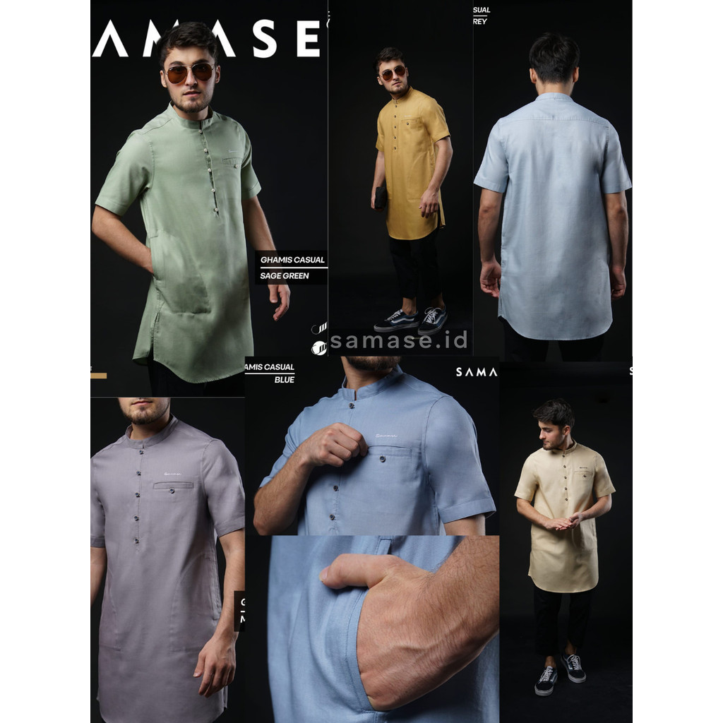 Gamis Samase Lengan 3/4 U136P  Pria Dewasa