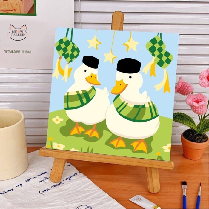 

Paint By Numbers KIT 20x20cm - Duck Series - Painting KIT DIY - Duck 1