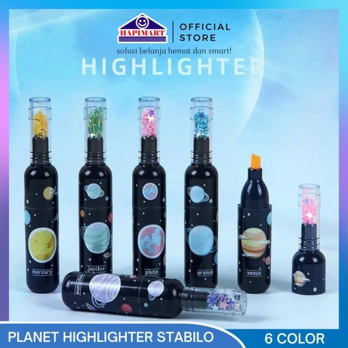 

Set Highlighter Pen Planet Stabilo Botol Wine Mini Portable Textmarker