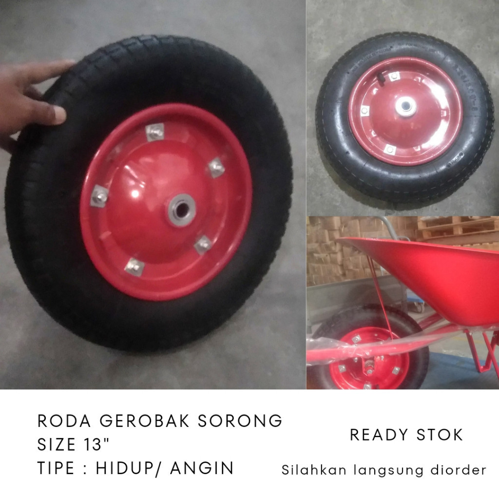 Roda Gerobak Pasir 13"/ Roda Gerobak sorong  Triple-s