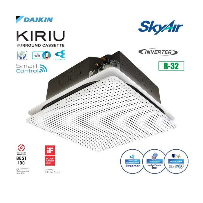 AC DAIKIN CASSETTE KIRIU 3,5PK 3,5 PK INVERTER (SURROUND) - AC CASSETTE - DAIKIN CASSETTE INVERTER