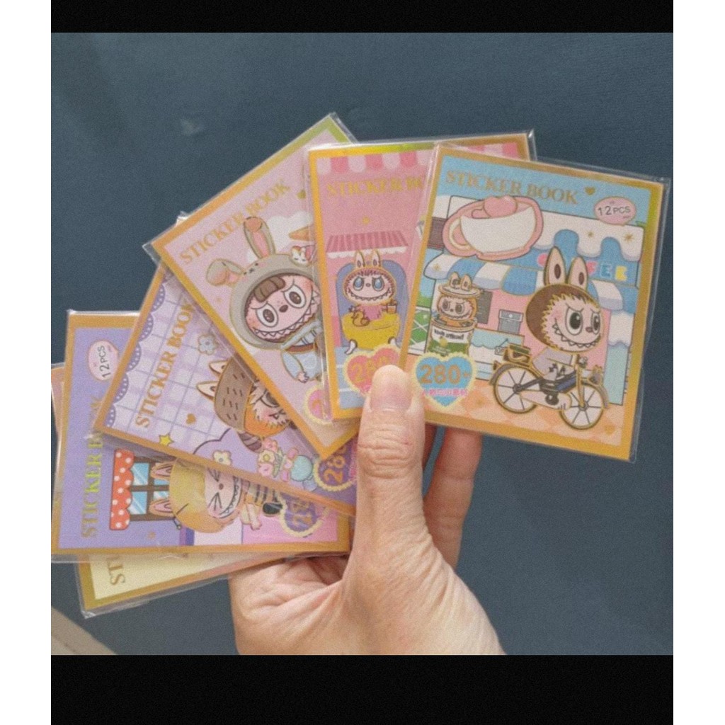 

DIY Sticker Book Mini 7x9 cm - Stiker Lucu Labubu Murah Buku Stiker Mainan Anak