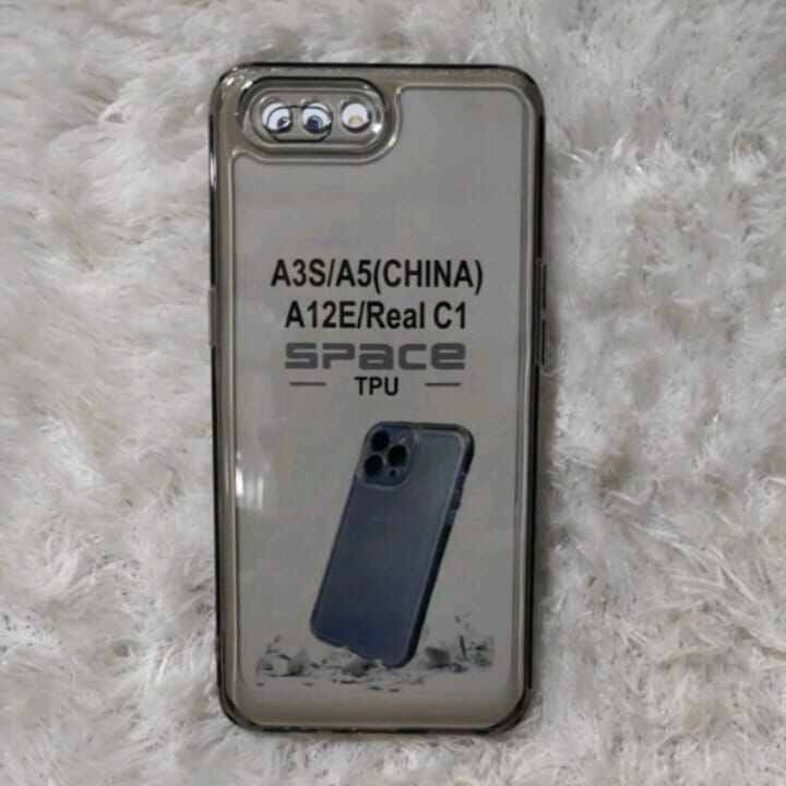 air bag SOFTCASE CASE CLEAR HITAM OPPO A3S/OPPO A1K SLIKON CASE BENING HITAM