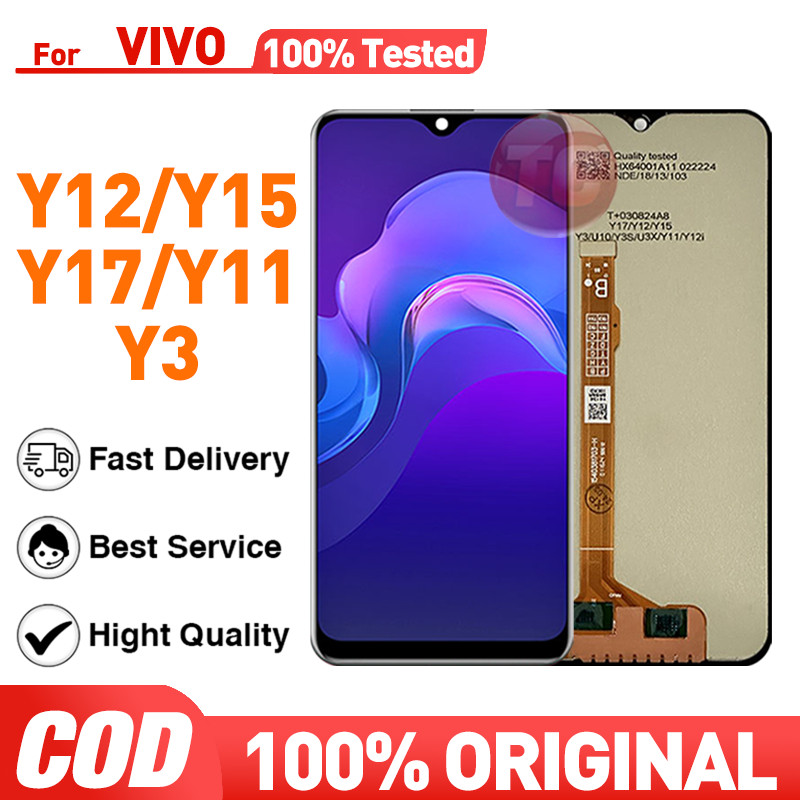 LCD VIVO Y12 Y15 LCD VIVO Y17 Y11 Y3  Original Fullset Ori asli Glass Touchscreen Digitizer