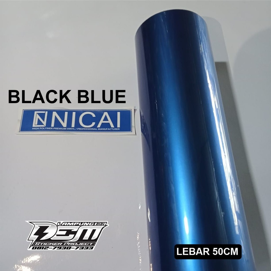Stiker skotlite Lembayung warna Black Blue nicai stiker untuk motor dan mobil stiker termurah dan te