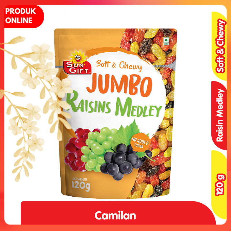 

Tong Garden SUN GIFT Soft & Chewy Kismis Jumbo Medley 120 g