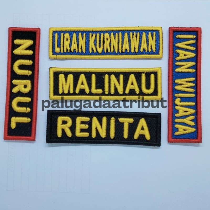 Bordir Best Seller Bordir Nama Timbul / Bordir Logo Nama Timbul / Logo Bordir Nama Timbul / Logo Nam