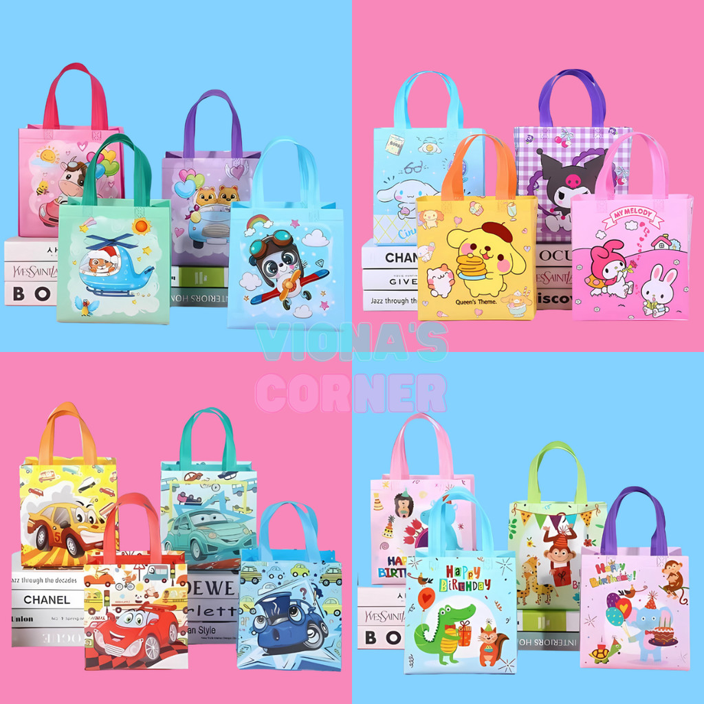 

RN [ 12PCS ] Goodie Bag Ulang Tahun Anak Premium Tas Hampers Godie Goody Bingkisan Lebaran Idul