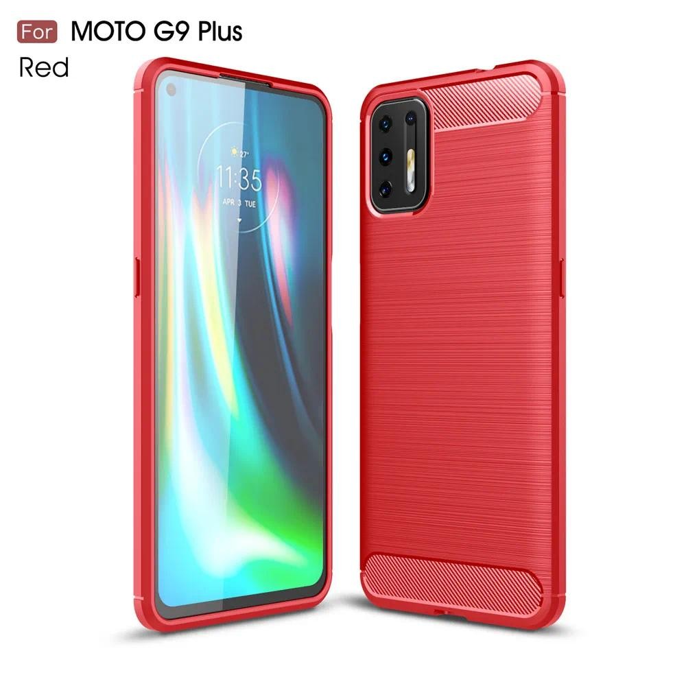 Untuk Motorola Moto G9 Plus G 9 G9Plus casing Penutup Telepon Tekstur Halus TPU Silikon PU Kulit Pen