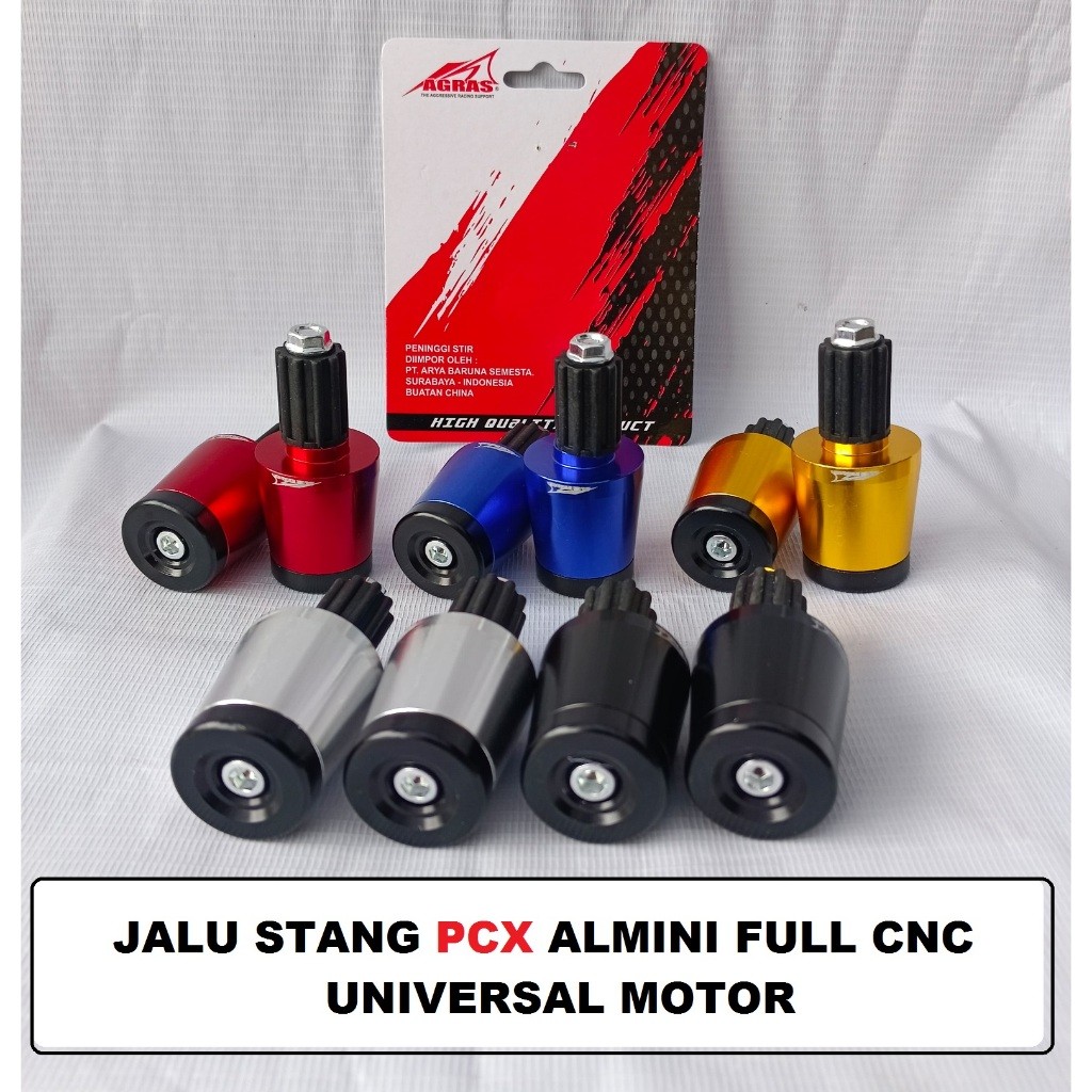 JALU STIR PCX ALUMINIUM ALLOY CNC BANDUL STANG VARIASI UNIVERSAL MOTOR STABILIZER AGRAS