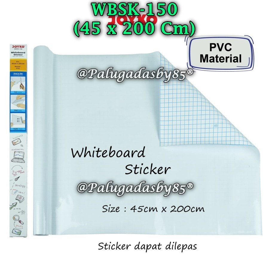 

(1 Roll) GROSIR Sticker Whiteboard JOYKO WBSK-150 45*200 / Stiker Papan Tulis Putih Joyko WBSK-150